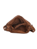 HIDE & STITCHES Leren schoudertas cognackleurig - (B)32 x (H)33 x (D)5 cm