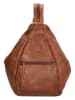 HIDE & STITCHES Leder-Rucksack in Cognac - (B)32 x (H)34 x (T)15 cm