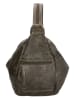 HIDE & STITCHES Leder-Rucksack in Oliv - (B)32 x (H)34 x (T)15 cm