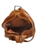 HIDE & STITCHES Skórzany plecak w kolorze musztardowym - 32 x 34 x 15 cm