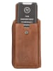 HIDE & STITCHES Skórzana torebka w kolorze jasnobrązowym na telefon - 11,5 x 19 x 3 cm