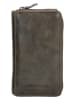 HIDE & STITCHES Skórzana torebka w kolorze oliwkowym na telefon - 11,5 x 19 x 3 cm