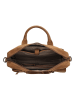 HIDE & STITCHES Skórzana torba w kolorze brązowym na laptopa  - 40 x 28 x 10 cm