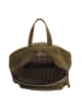 HIDE & STITCHES Leder-Rucksack in Khaki - (B)22 x (H)32 x (T)9 cm