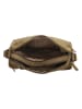 HIDE & STITCHES Leder-Umhängetasche in Oliv - (B)29 x (H)25 x (T)10 cm