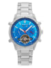 Heritor Automatisch horloge "Wilhelm" zilverkeurig/blauw
