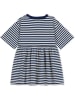 PETIT BATEAU Kleid in Weiß/ Dunkelblau