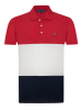 SIR RAYMOND TAILOR Poloshirt in Rot/ Weiß/ Dunkelblau