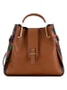 Anna Morellini Leder-Henkeltasche "Anna" in Cognac - (B)38 x (H)32 x (T)18 cm
