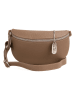 Anna Morellini Leren borstbuidel "Berenice" taupe - (B)25 x (H)14 x (D)1 cm
