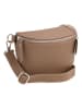 Anna Morellini Leder-Gürteltasche "Berenice" in Taupe - (B)25 x (H)14 x (T)1 cm
