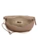 Anna Morellini Leren borstbuidel "Berenice" taupe - (B)25 x (H)14 x (D)1 cm