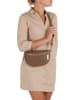 Anna Morellini Leren borstbuidel "Berenice" taupe - (B)25 x (H)14 x (D)1 cm