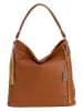 Anna Morellini Leren schoudertas "Anita" camel - (B)35 x (H)34 x (D)12 cm