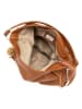 Anna Morellini Leder-Schultertasche "Anita" in Camel - (B)35 x (H)34 x (T)12 cm