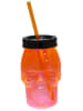 CHAKS Kubek LED "Skull" w kolorze pomarańczowym - 500 ml