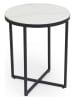 Lifa Living Stolik "Julien" w kolorze czarno-białym - wys. 50 x Ø 40 cm