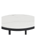 Lifa Living Stolik "Julien" w kolorze czarno-białym - wys. 50 x Ø 40 cm