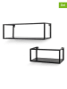 Lifa Living 2-delige set: wandmeubels "Madrid" zwart