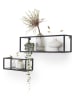 Lifa Living 2-delige set: wandmeubels "Madrid" zwart