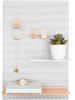 Present Time Memotafel "Perky" in Weiß/ Weiß - (B)34,5 x (H)52 cm
