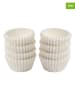 Zenker 4-delige set: papieren bonbonvormen "Fair" wit - 4x 200 stuks