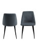 AC Design 4-delige set: eetkamerstoelen "Ines" grijs  - (B)49,2 x (H)84 x (D)57,5 cm