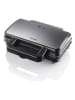 bESTRON Sandwichmaker "Funcooking" zilverkleurig/zwart