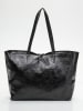 Victor & Hugo Paris Skórzany shopper bag "Vog" w kolorze czarnym - 50 x 28 x 12 cm