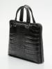 Victor & Hugo Paris Skórzana torebka "Peyton" w kolorze czarnym - 38 x 26 x 9 cm