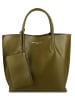 Victor & Hugo Paris Skórzana torebka "Lava" w kolorze khaki - 32 x 32 x 10 cm