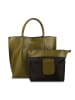 Victor & Hugo Paris Skórzana torebka "Lava" w kolorze khaki - 32 x 32 x 10 cm