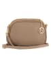 Lia Biassoni Taupe Leather Purse - 23 x 17 x 7 cm