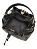 Mia Tomazzi Leder-Henkeltasche "Brusuglio" in Schwarz - (B)28 x (H)27 x (T)17 cm