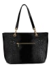 Mia Tomazzi Leder-Shopper "Cilento" in Schwarz - (B)58 x (H)42 x (T)14 cm