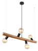 Globo lighting Lampa wisząca w kolorze czarno-brązowym  - (D)80 x (S)17 x (W)150 cm