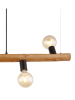 Globo lighting Hanglamp "Kira" zwart/lichtbruin - (L)80 x (B)17 x (H)150 cm