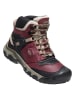 Keen Leren wandelschoenen "Ridge Flex" rood/zwart