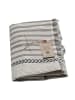 David Fussenegger Hamamdoek "Diagonale strepen" antraciet/beige