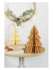 folia PAPER 2er-Set: Wabendekor "Hygge Xmas Trees" in Beige