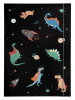 folia PAPER Opbergmap "Space dinos" zwart