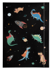 Folia Teczka "Space dinos" w kolorze czarnym