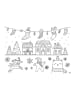 folia PAPER 15-delige creativiteitsset "Raamafbeeldingen Cosy Winter" wit/meerkleurig