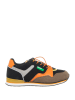 Benetton Sneakers in Schwarz/ Orange/ Hellbraun