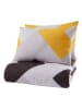 Elizabed 3-delige bedspreienset "King" zwart/wit/geel