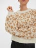 Vero Moda Sweter "Zelmaleo" w kolorze jasnobrązowo-kremowym