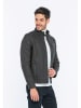 Basics & More Leren jas antraciet