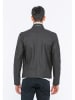 Basics & More Leren jas antraciet