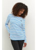 Kaffe Longsleeve "Liddy" in Weiß/ Blau