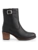 mysa Leder-Stiefeletten "Poppy" in Schwarz
